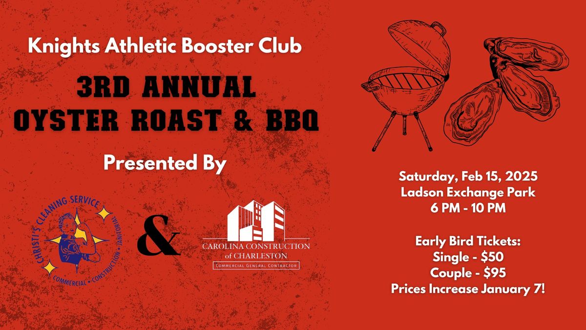 Stratford Knights Athletic Booster Club 3rd Annual Oyster Roast + BBQ