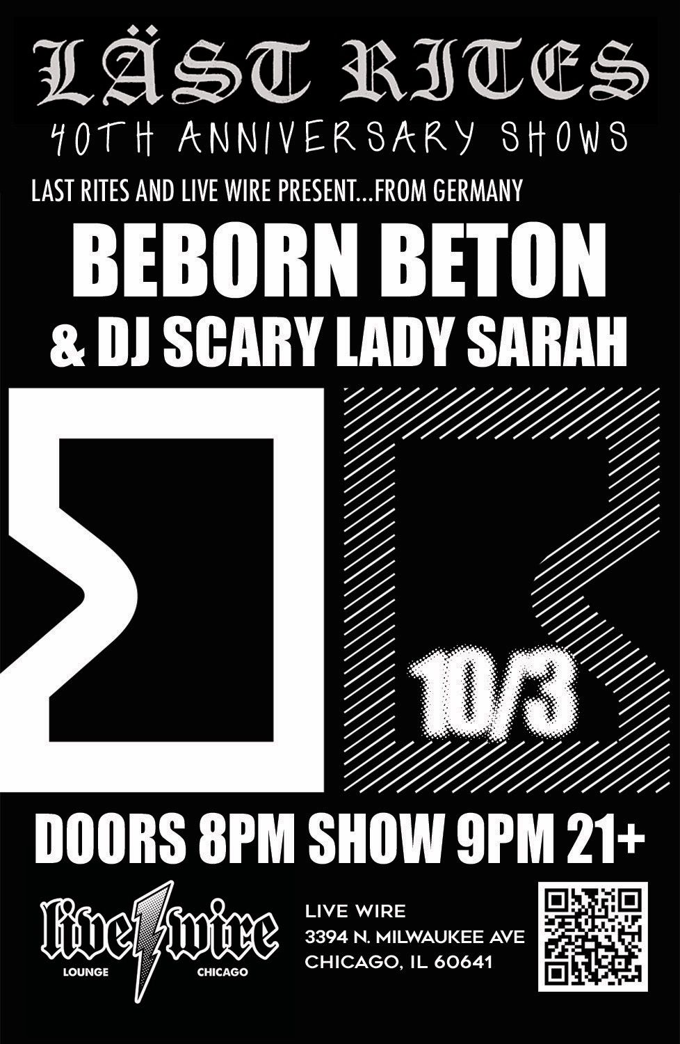 Beborn Beton \/ DJ Scary Lady Sarah