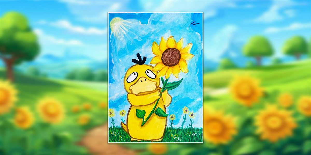 Sunflower Psyduck Paint-n-Sip