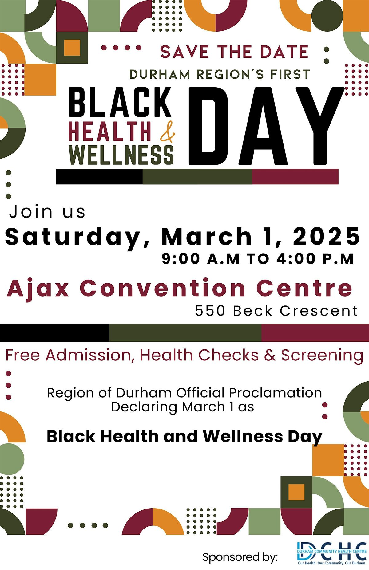 Durham Region's BLACK HEALTH & WELLNESS DAY