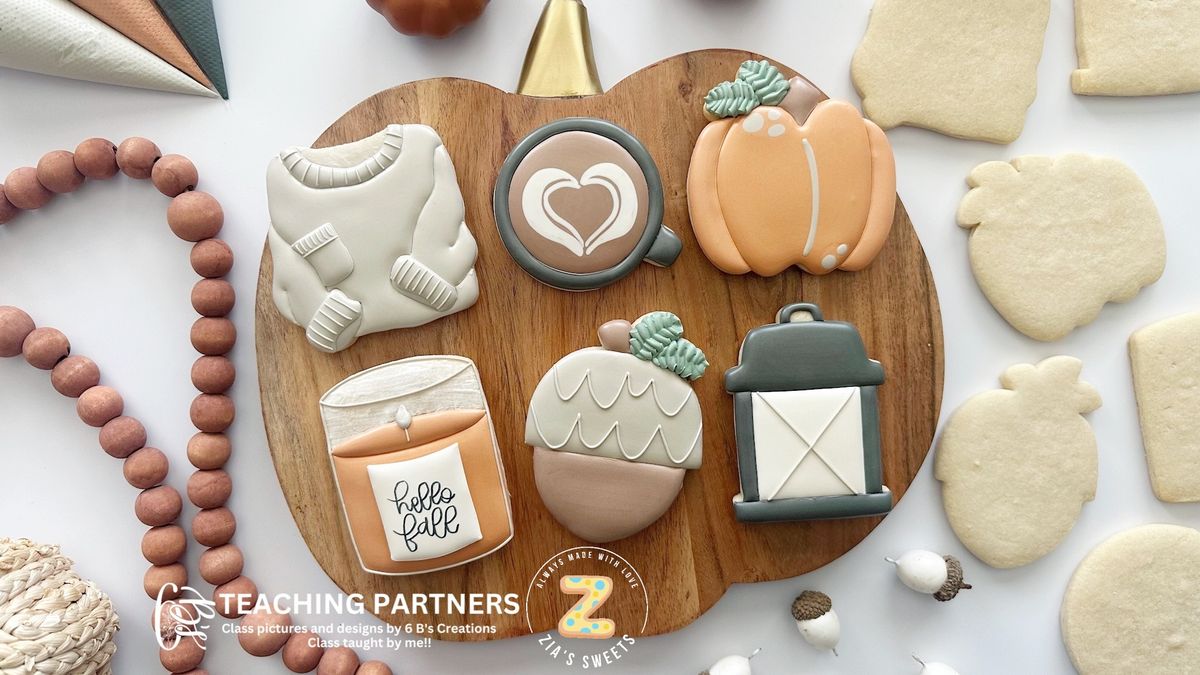 "Cozy Fall" cookie decorating class at Beach Bum Bakery