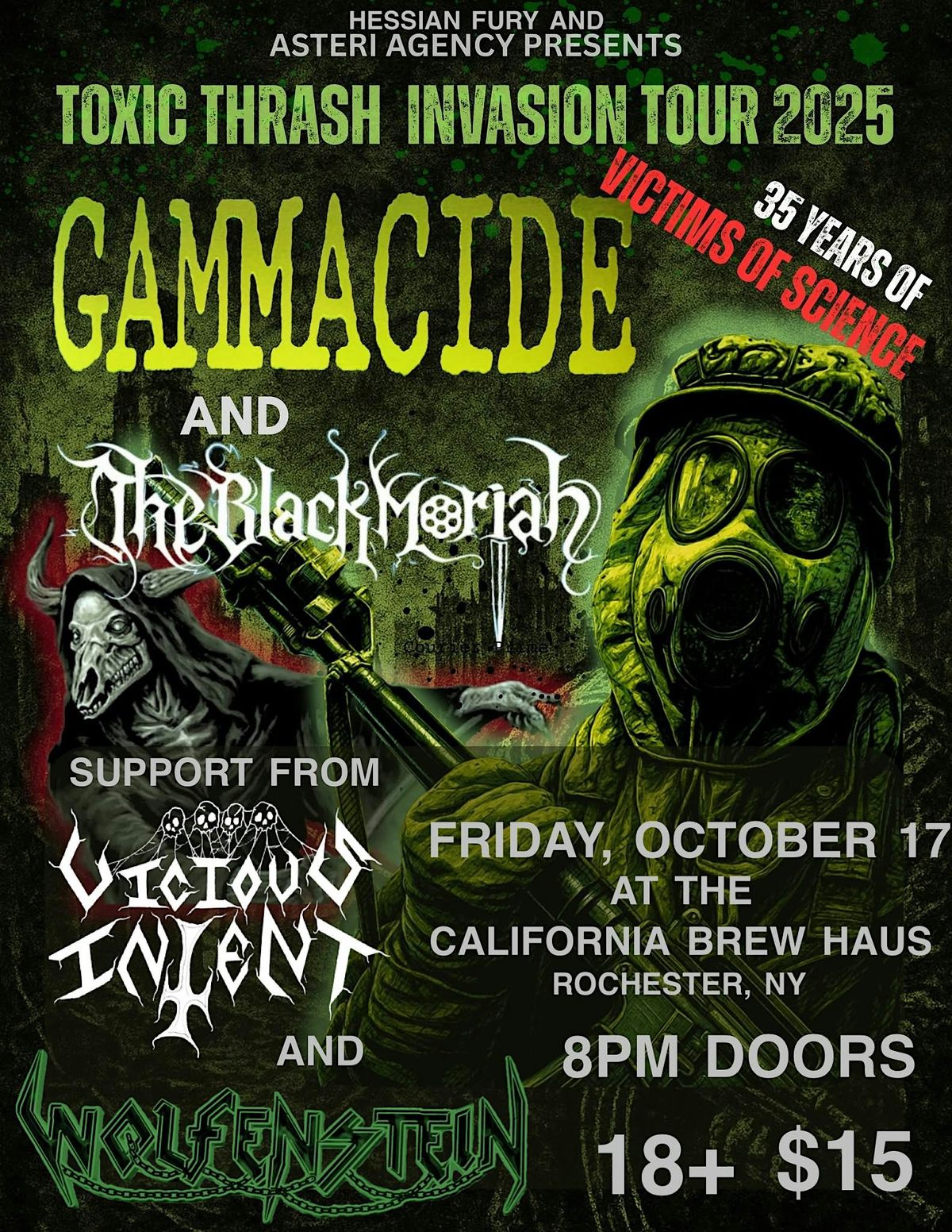 GAMMACIDE, THE BLACK MORIAH @ Cali Brew Haus Rochester, NY
