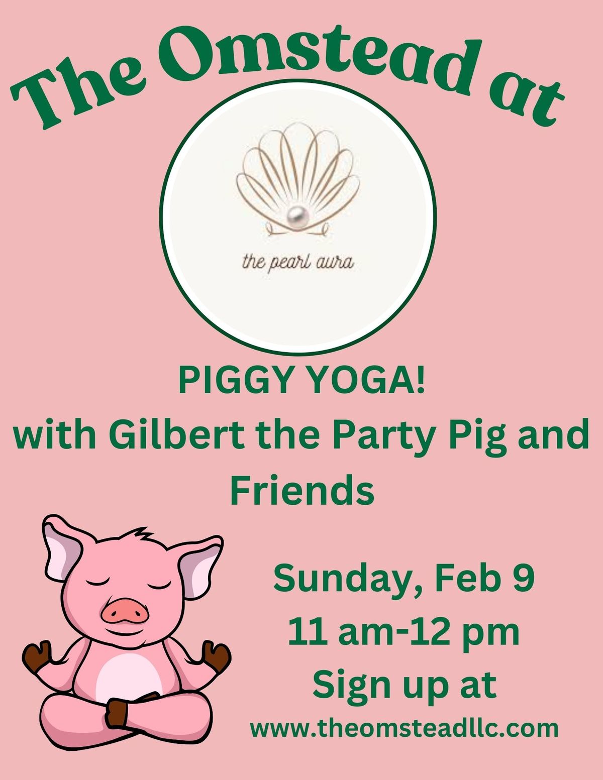 PIGGY YOGA at The Pearl Aura with The Omstead