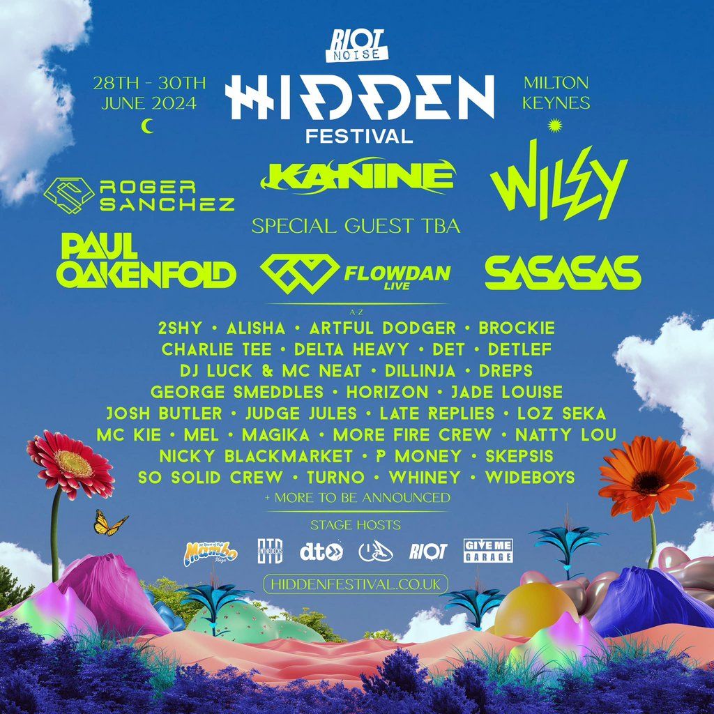 Hidden Festival 2024, Fred Roche Gardens, Milton Keynes, 28 June to 30 June