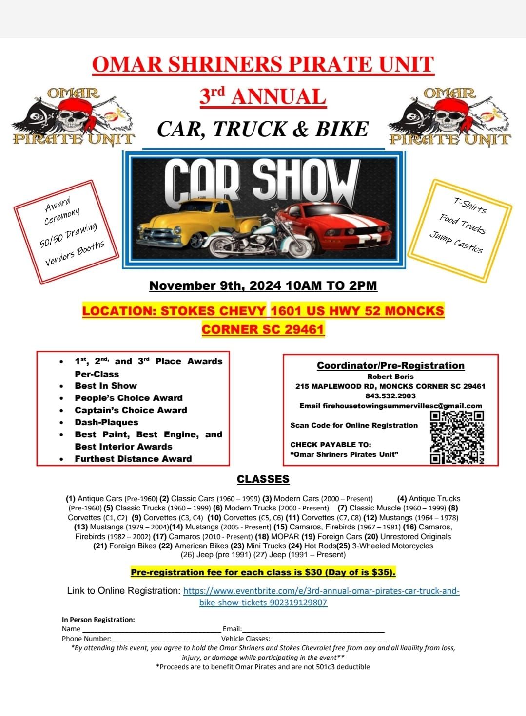 Omar Shriners Car Show (New Date)