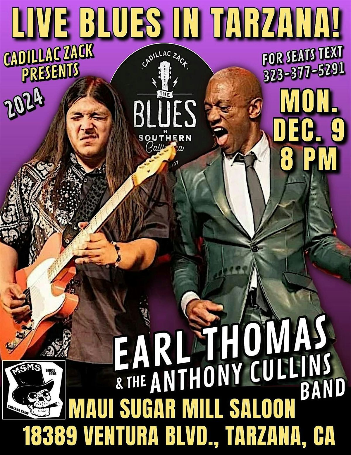 EARL THOMAS w\/ ANTHONY CULLINS BAND - Blues & Soul Greats - in Tarzana!