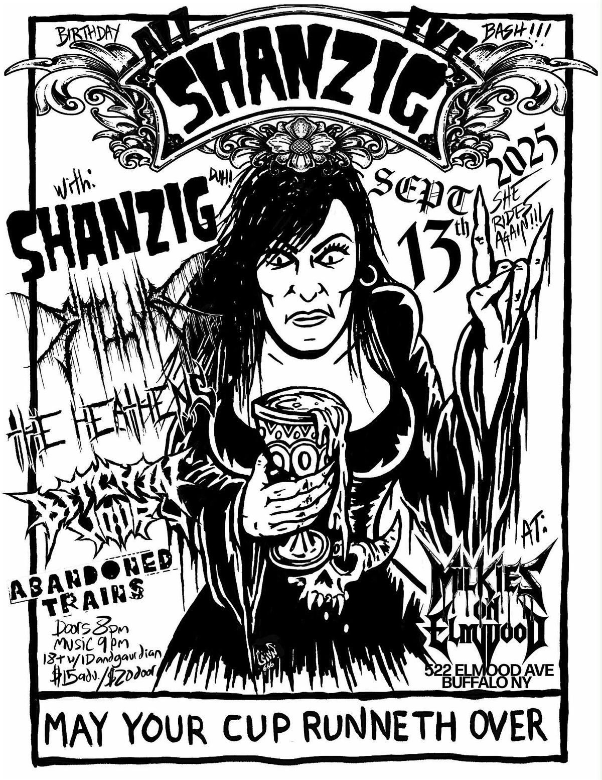 SHANZIG's bitrhday: STCLVR, The Heathens, Bitchin' Hour, Abandoned Trains
