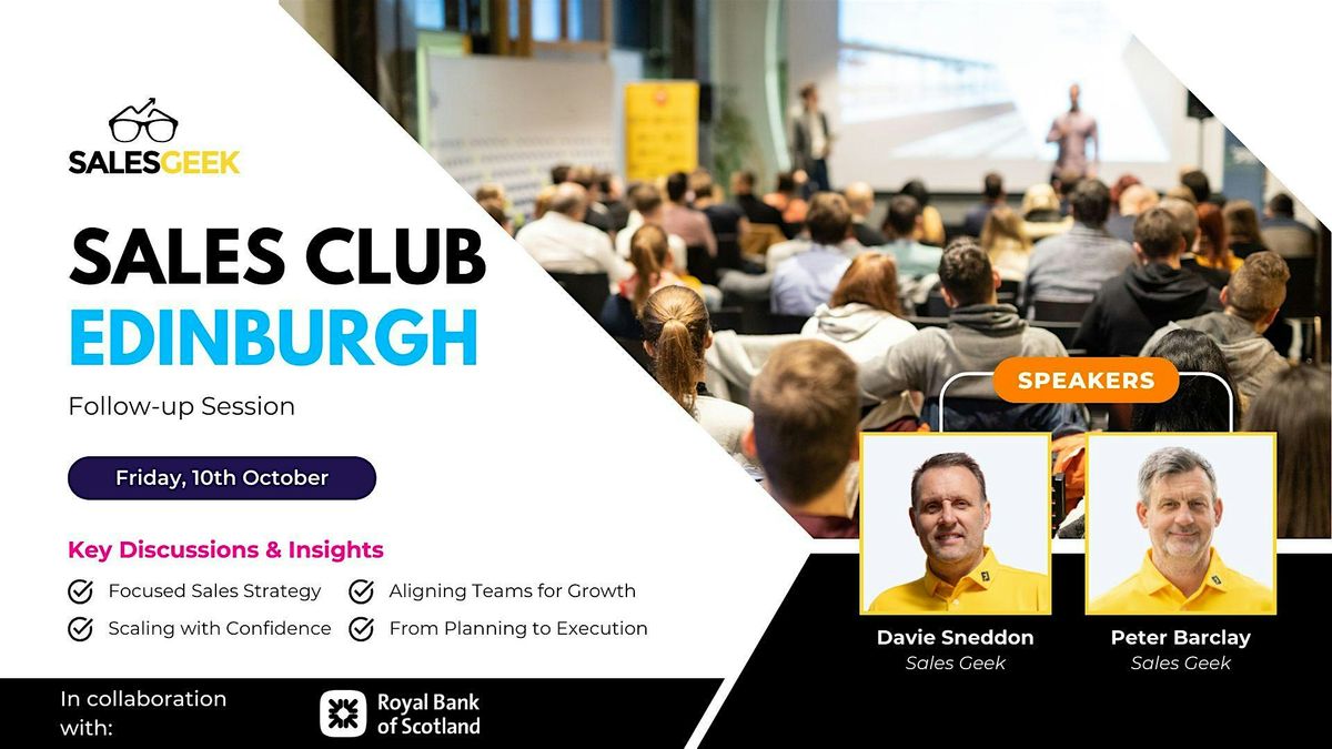 Sales Club Edinburgh October 2025