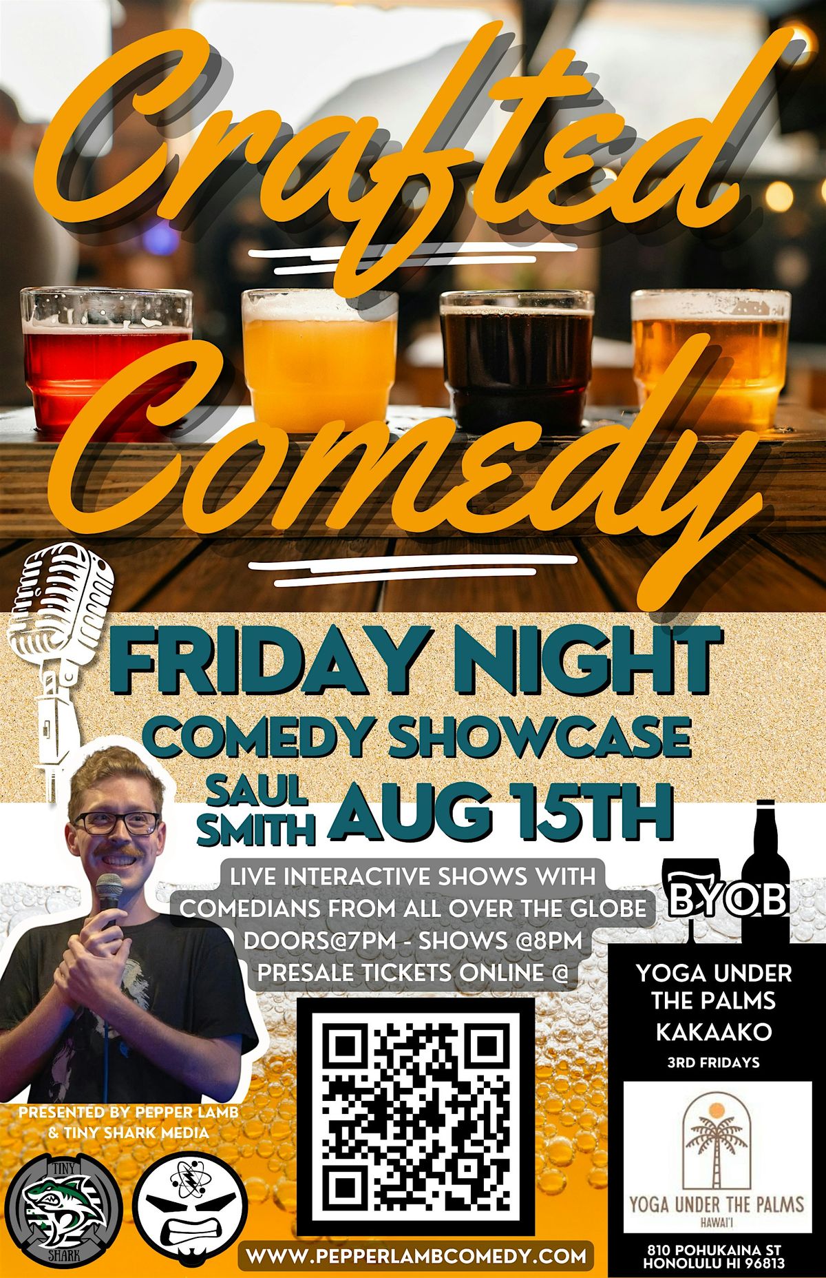 Crafted Comedy - AUGUST 15th - Yoga Under The Palms