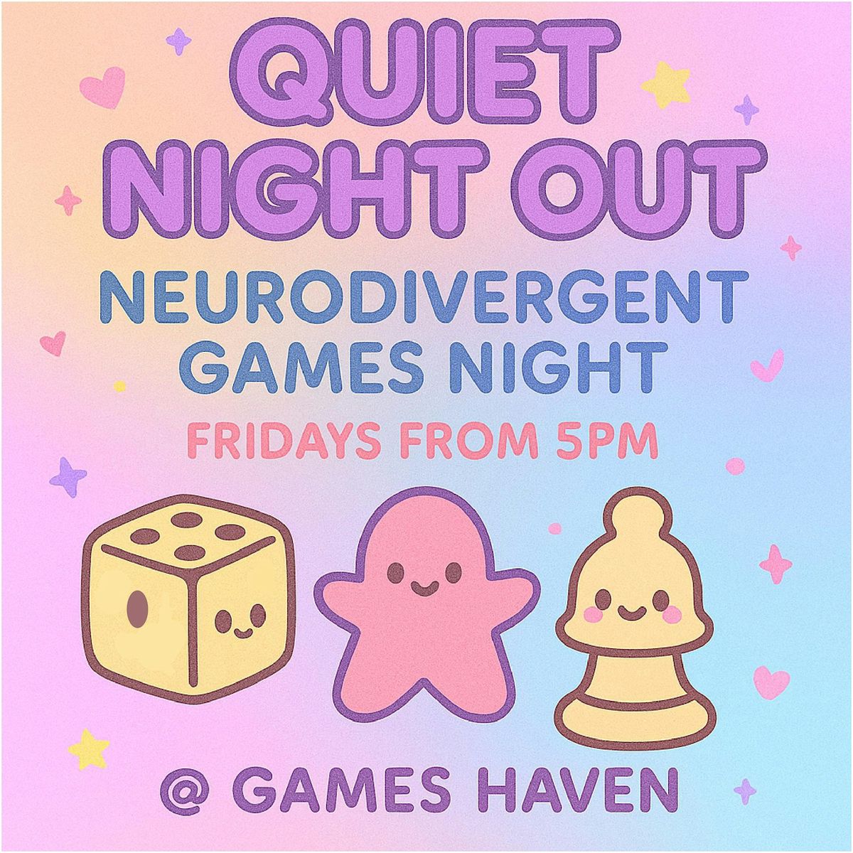 Quiet Night Out - Neurodivergent Friendly Gaming Night Nottingham