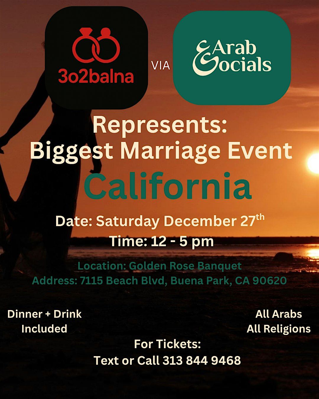 3o2balna via Arab Social California  Marriage Event December 27th