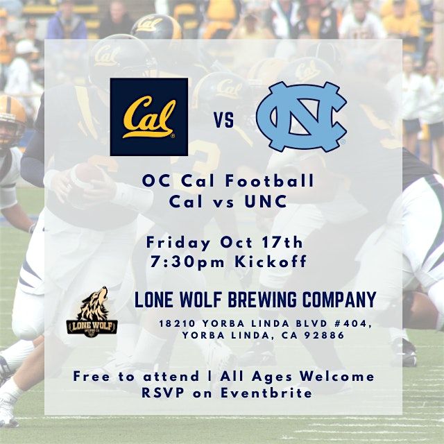 Cal Football vs UNC