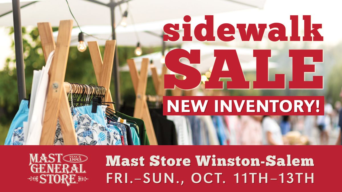 Sidewalk Sale at Mast Store Winston-Salem - Save 40%-50%