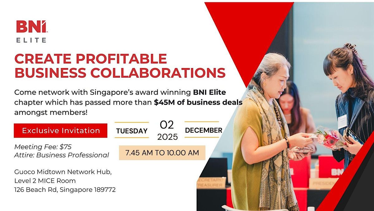 BNI Elite Business Networking Event [Dec 2025]
