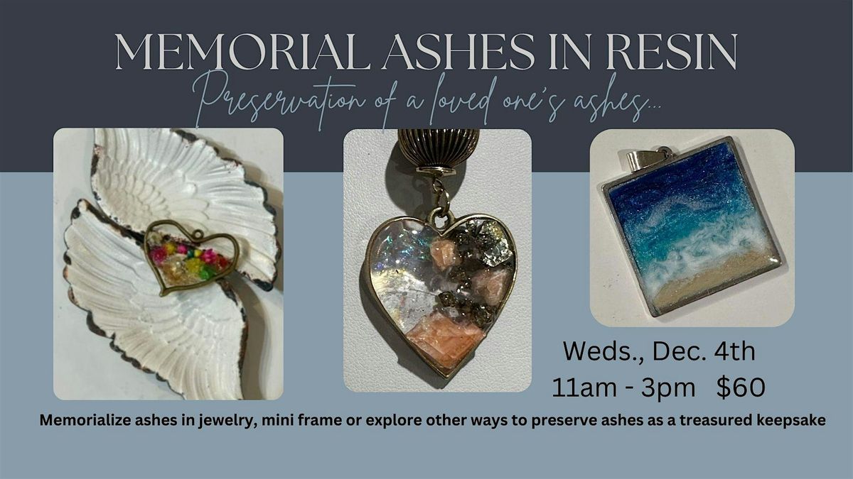 Memorial Ashes in Resin Workshop