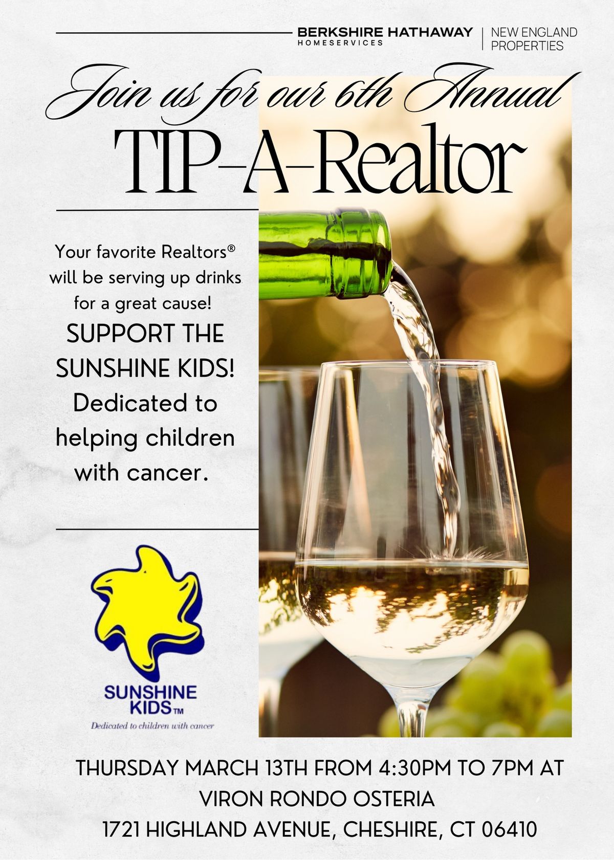 Tip-A-Realtor\u00ae - Sunshine Kid's Fundraiser