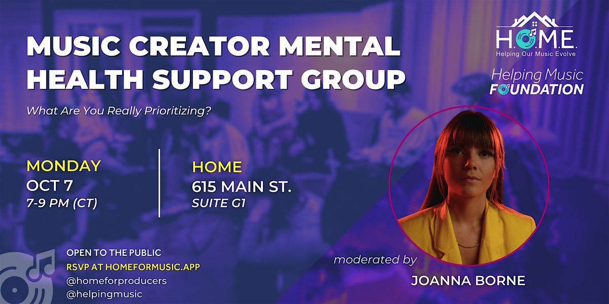 Music Creator Mental Health Support Group: Prioritizing