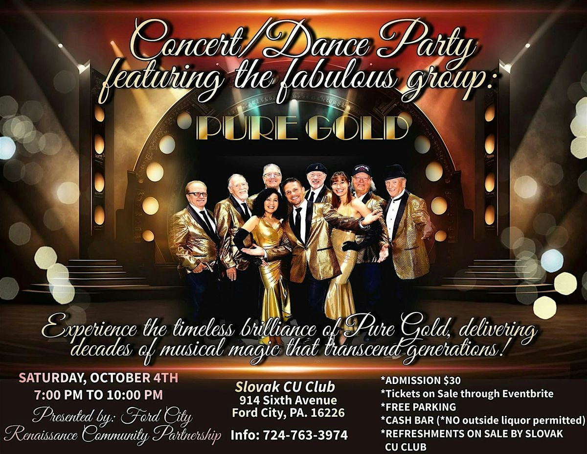 Live Concert\/Dance Party Down Memory Lane with \u201cPURE GOLD\u201d