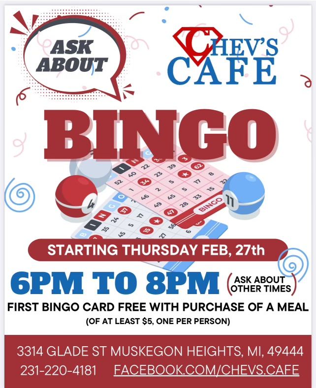 Bingo Night at Chevs Cafe 