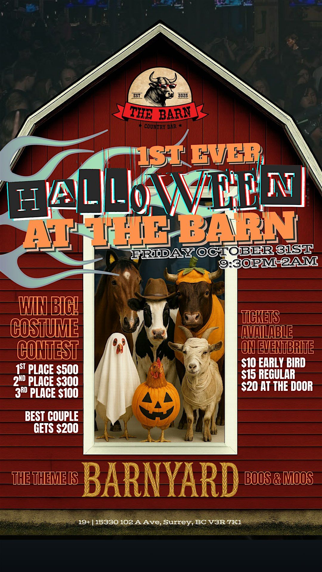 1st Ever Hallowe'en at The Barn Country Bar