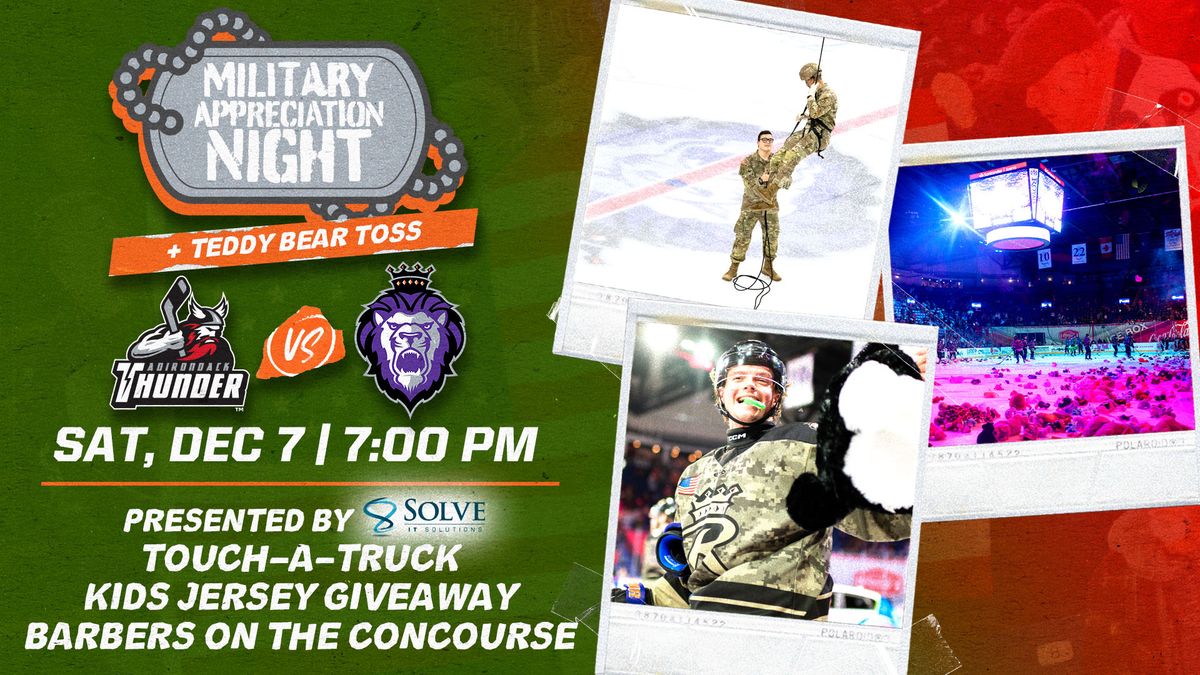 Military Appreciation Night + Teddy Bear Toss