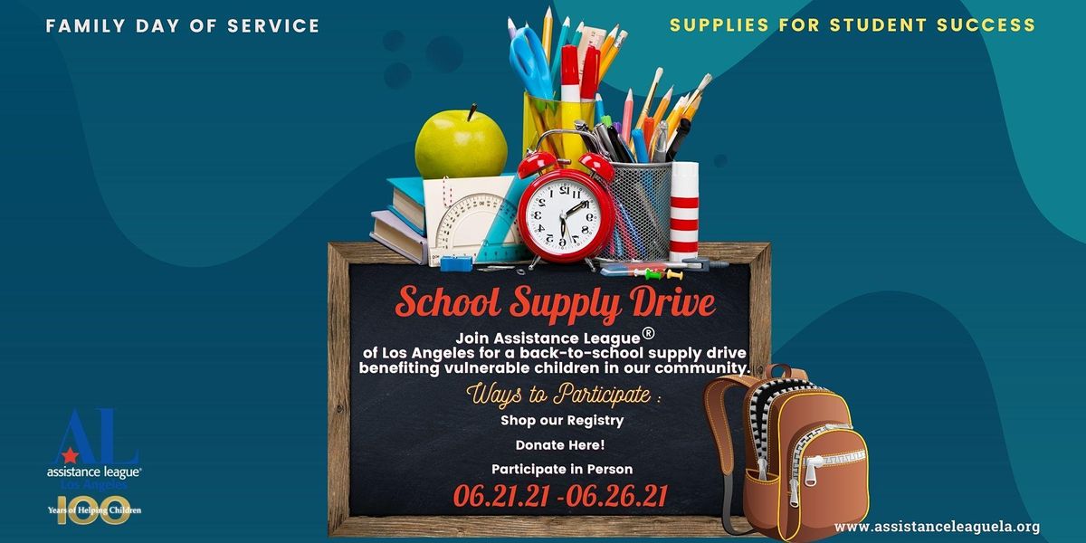 Family Day of Service: Supplies for Student Success