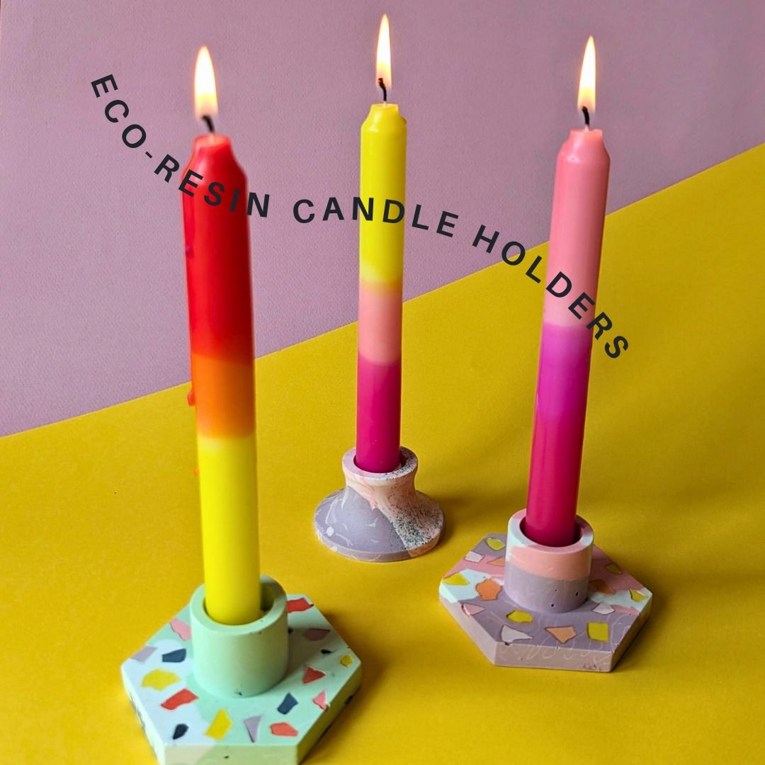 Eco-Resin Candle Holders - Terrazzo Craft Workshop