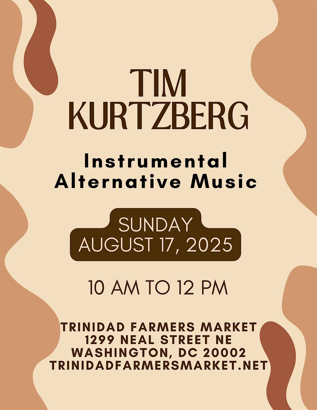 Tim Kurtzberg Alternative Acoustic Music @ Trinidad Farmers Market (FREE)