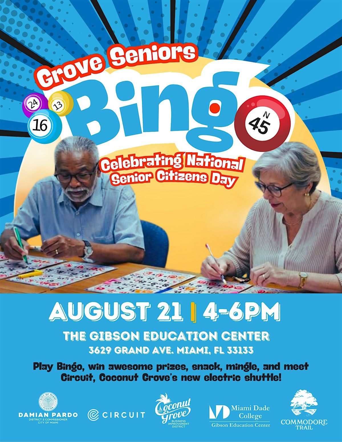 Grove Seniors Bingo - Celebrating National Senior Citizens Day