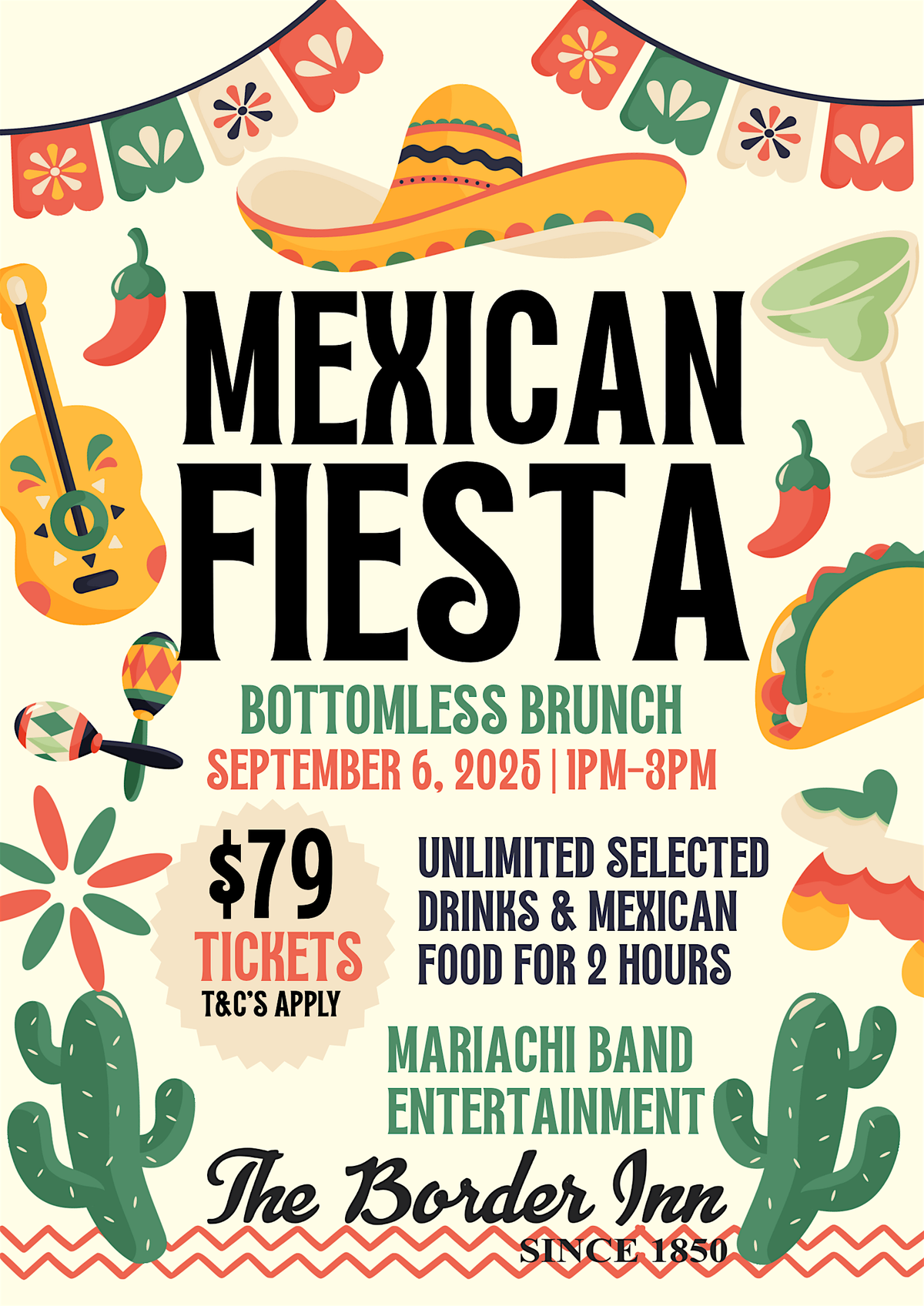 Mexican Fiesta Bottomless Brunch at The Border Inn