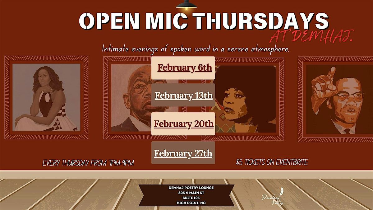 Open Mic Poetry Thursdays