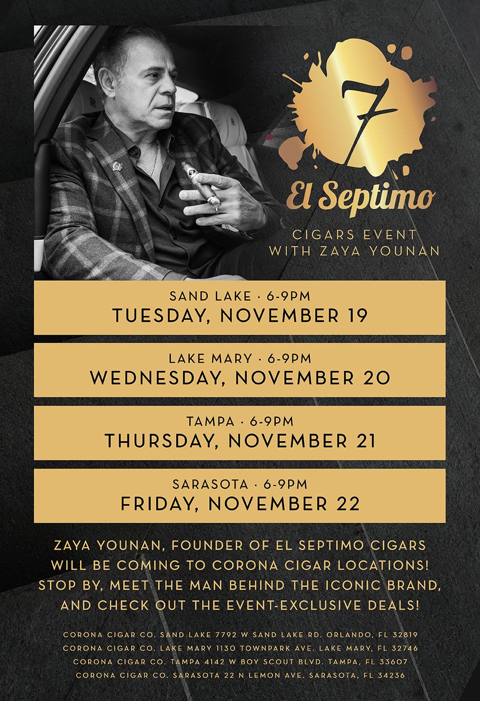 El Septimo Cigars Event ft. Zaya Younan - Sarasota