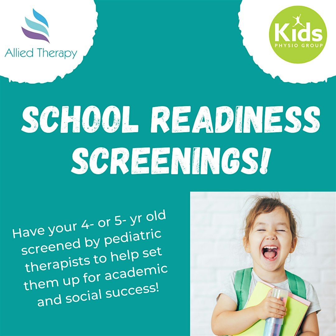 School Readiness Screenings with Allied Therapy & Kids Physio!