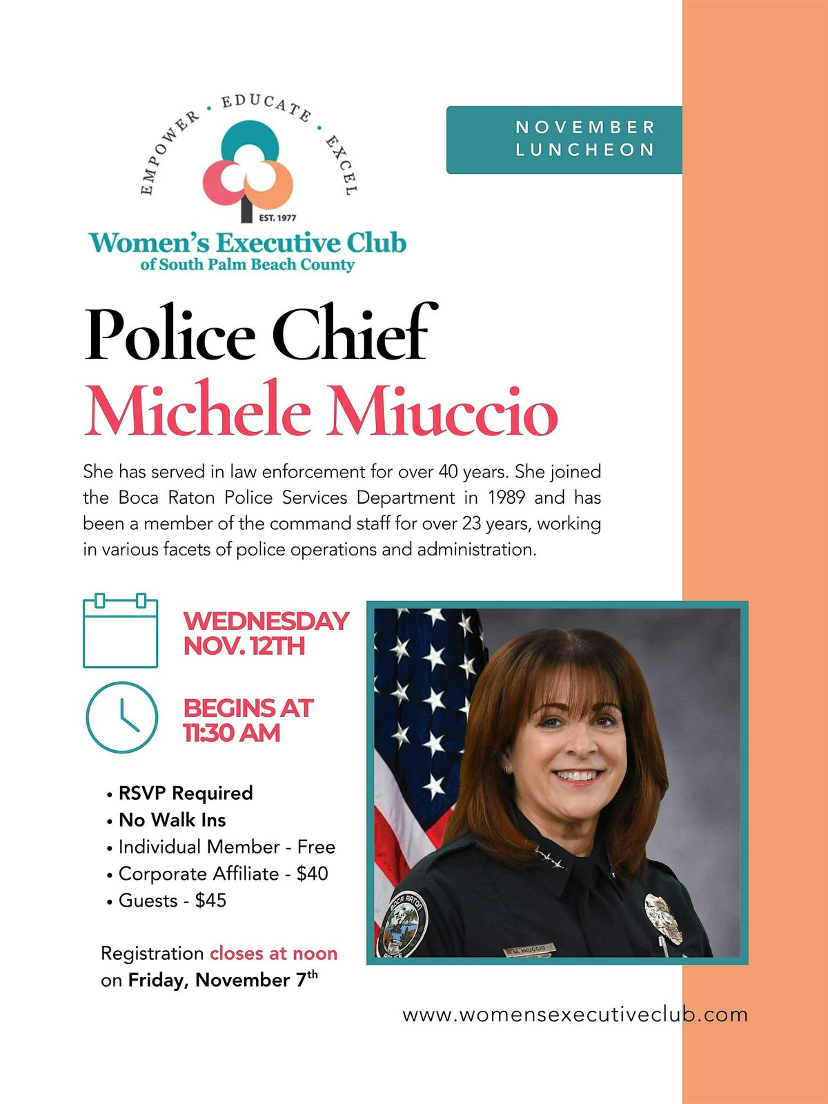 November Luncheon with The Women's Executive Club