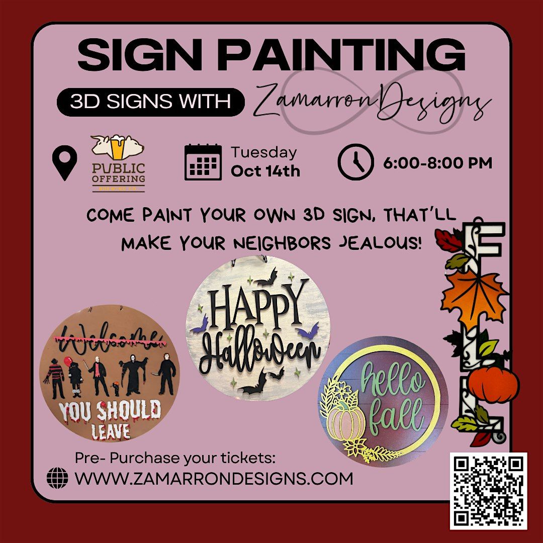 Public Offering - Fall and Halloween Sign Painting