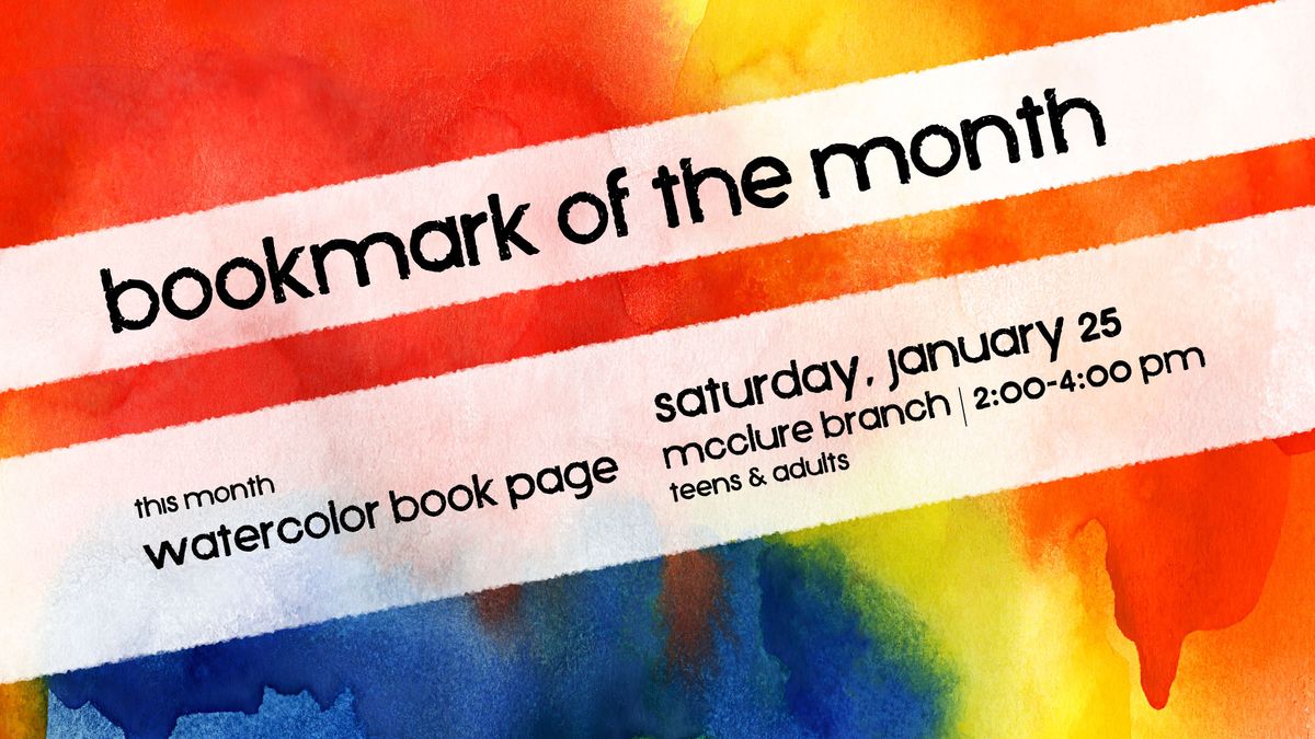 Bookmark of the month: Watercolor book page