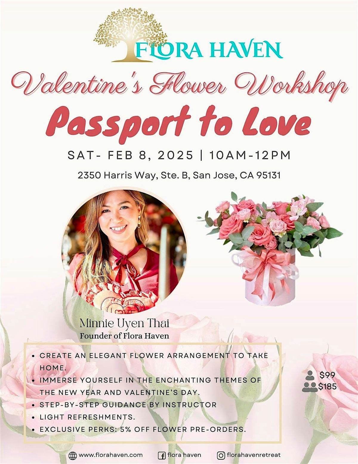 Valentine's Flower Workshop: Passport to Love