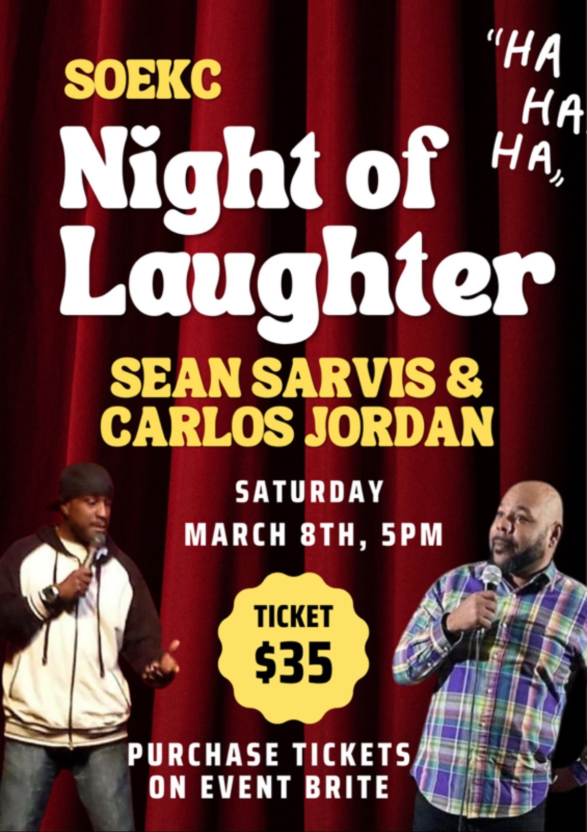 Night of Laughter w\/Sean Sarvis & Carlos Jordan