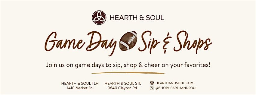 Game Day Sip & Shop Saturdays