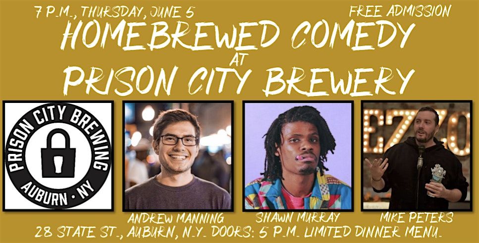 Homebrewed Comedy at Pr*son City Brewery