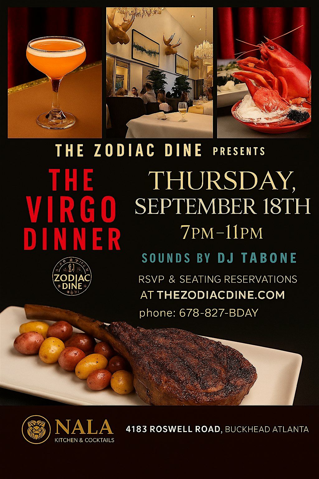 THE ZODIAC DINE: VIRGO's edition at NALA Kitchen & Cocktails!
