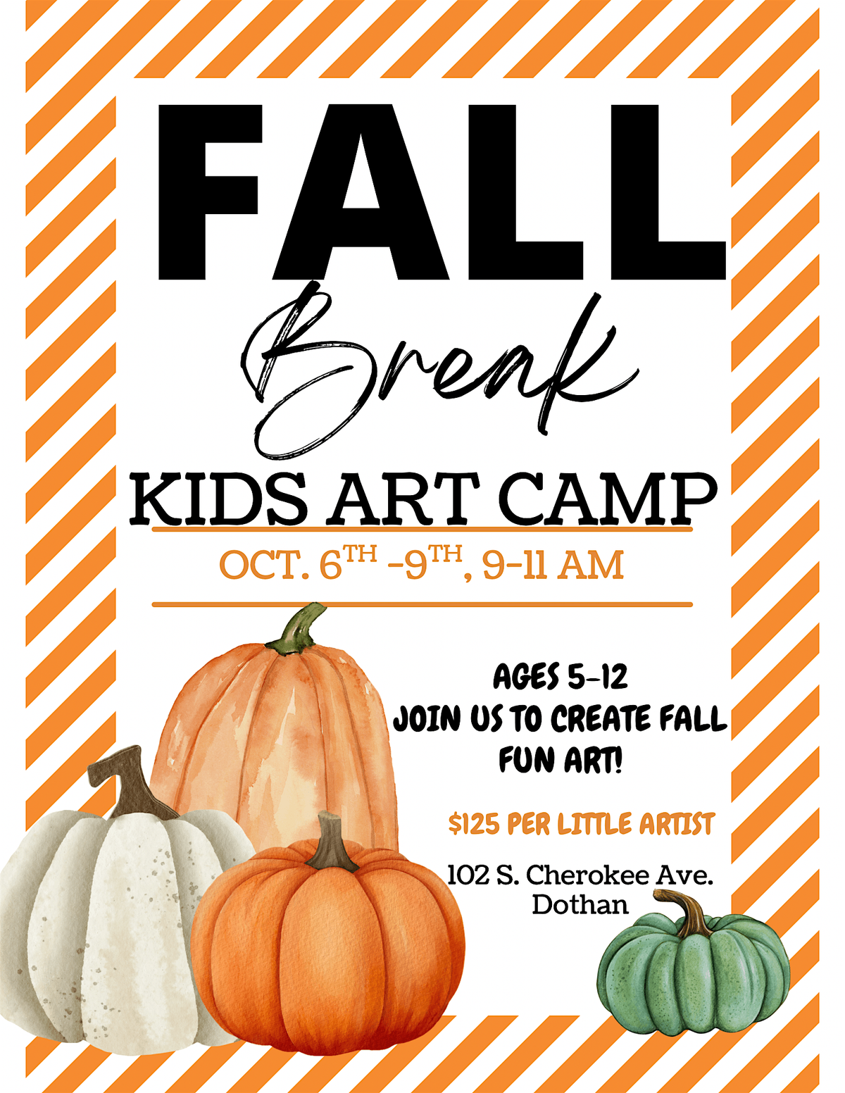 Fall kids art camp