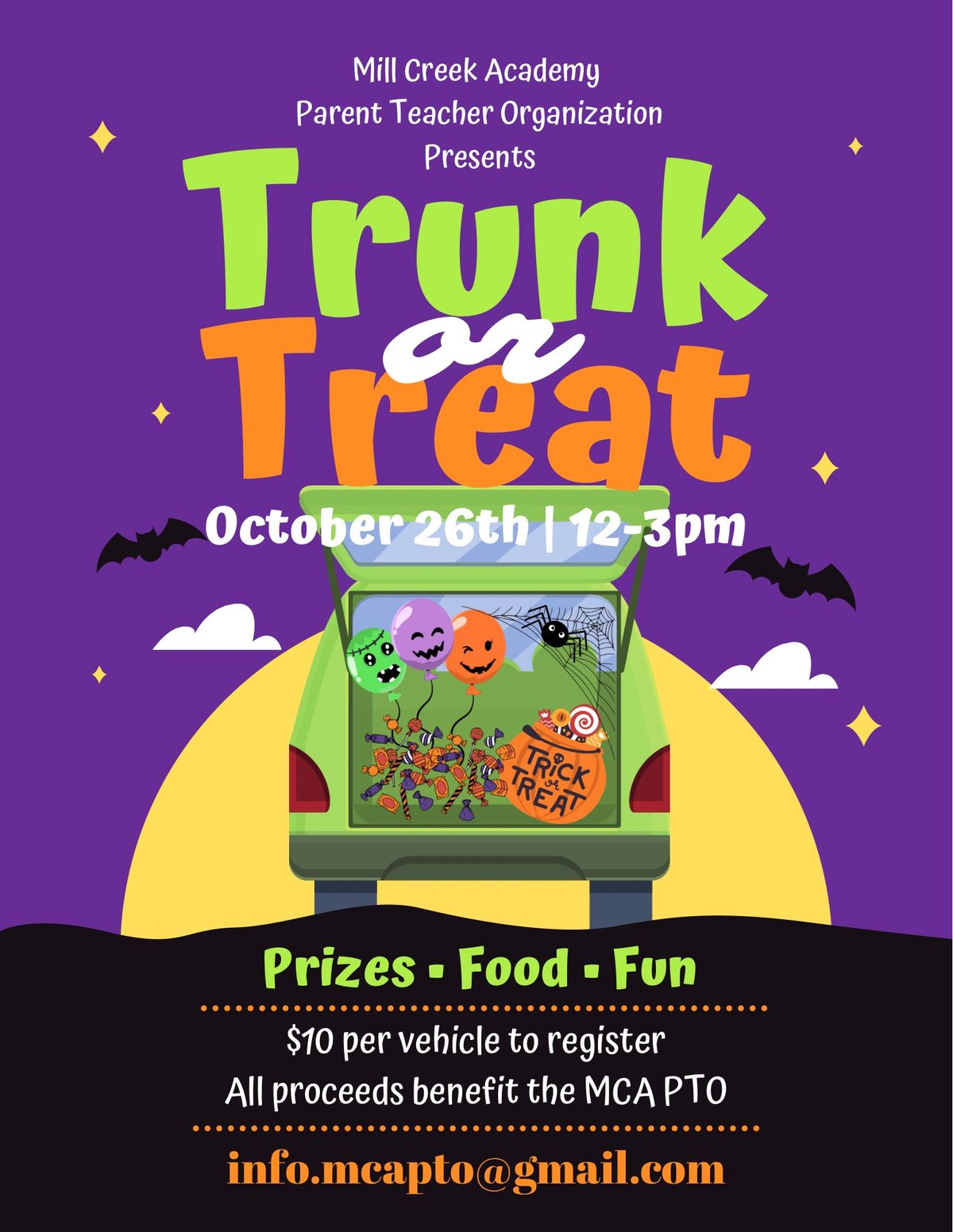 Mill Creek Academy Trunk or Treat