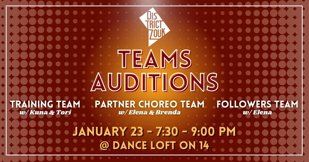 District Zouk Team Auditions