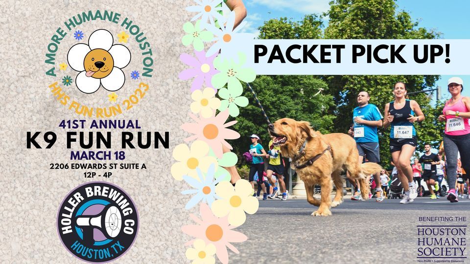 K9 Fun Run Packet Pick Up, Holler Brewing Co., Houston, 18 March 2023