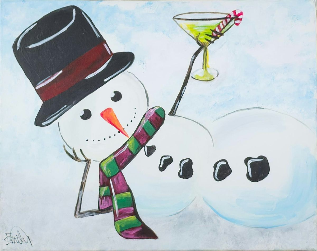 Toledo Paint and Sip Party - Martini Snowman