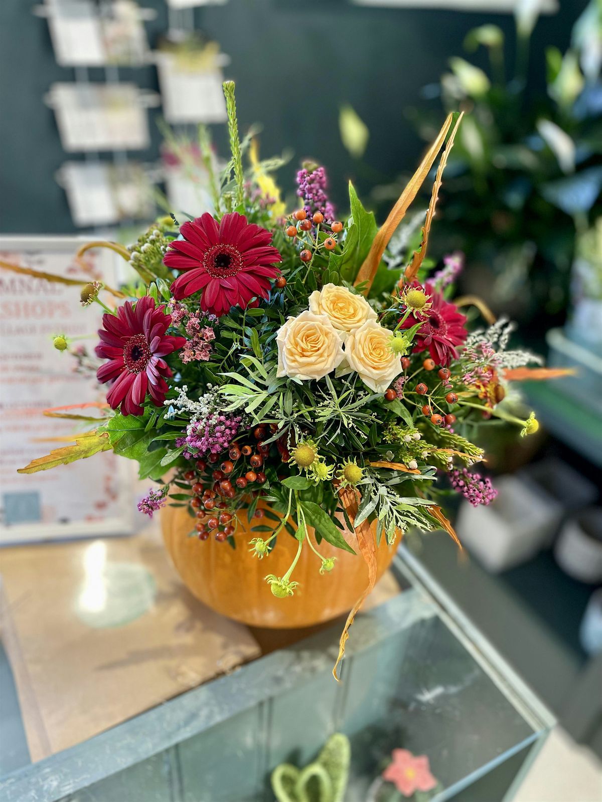 Autumnal Floral Pumpkin Workshop by Sutton Village Florist @ FWS