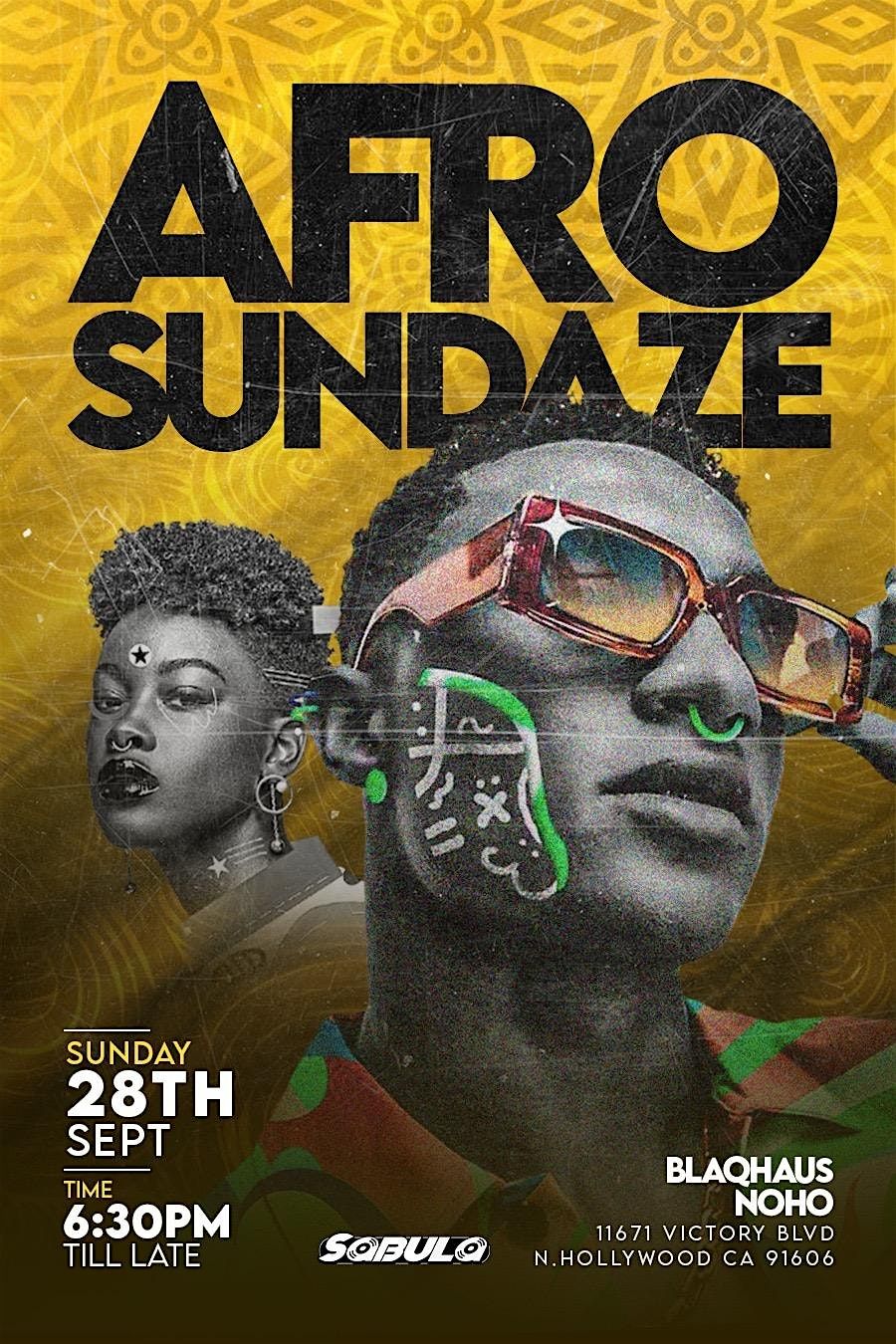 AfroSundaze @BlaqHaus, Sun Sept 28th