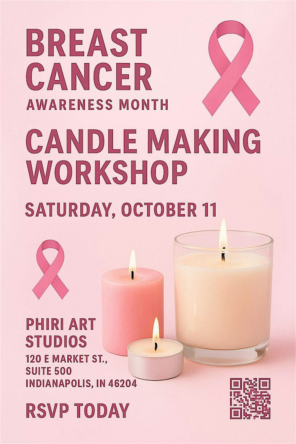 Breast Cancer Awareness Candle Making Workshop- Phiri Art Studios