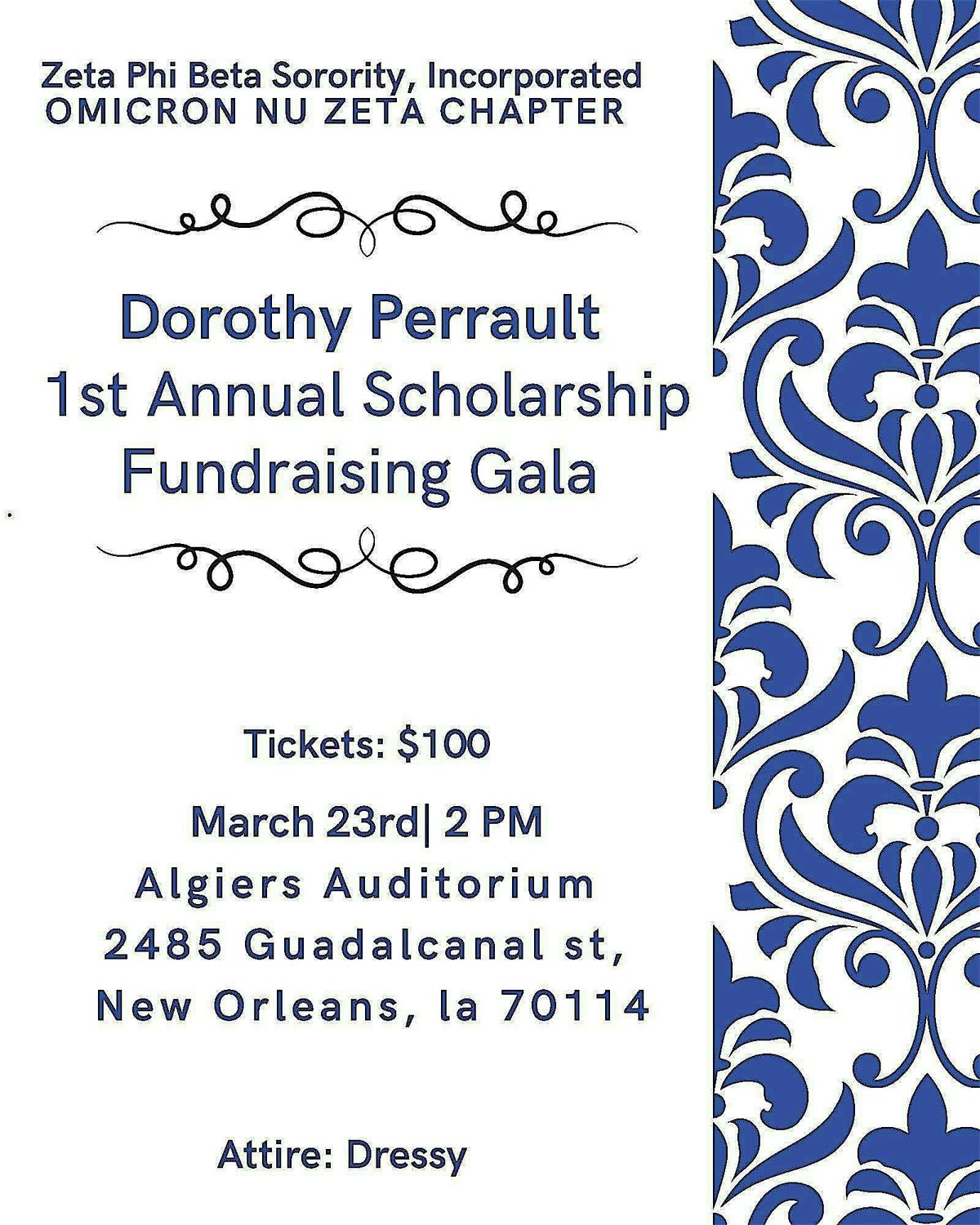 Dorothy Perrault 1st Annual Scholarship Fundraising Gala